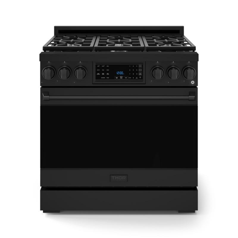Thor Kitchen RSG36B 36 Inch Professional Gas Range With Tilt Panel Touch Control In Black Gordon Ramsay Series – Rsg36B