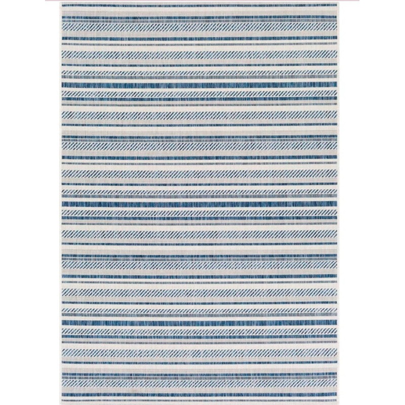 Bellino Striped Denim Indoor Outdoor Rugs