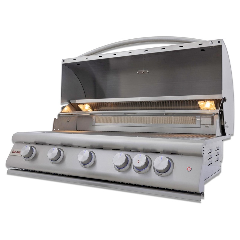 Blaze Grills BLZ5LTE3NG Blaze 40-Inch 5-Burner Premium Lte+ Gas Grill With Rear Burner And Built-In Lighting System, With Fuel Type – Natural Gas