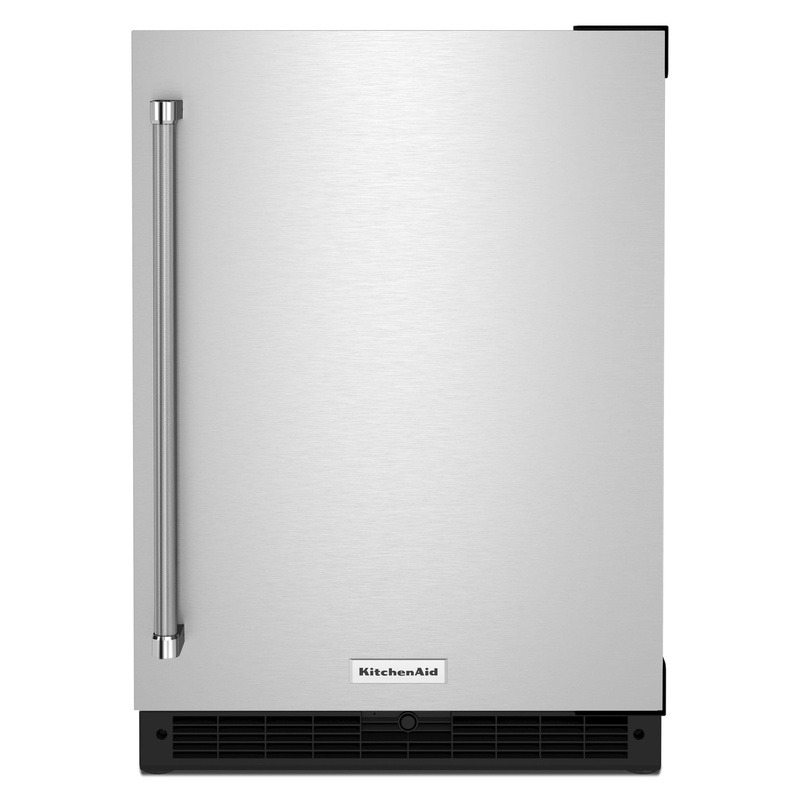 Kitchenaid KURR114KSB 24″ Undercounter Refrigerator With Stainless Steel Door – Black Cabinet/Stainless Doors