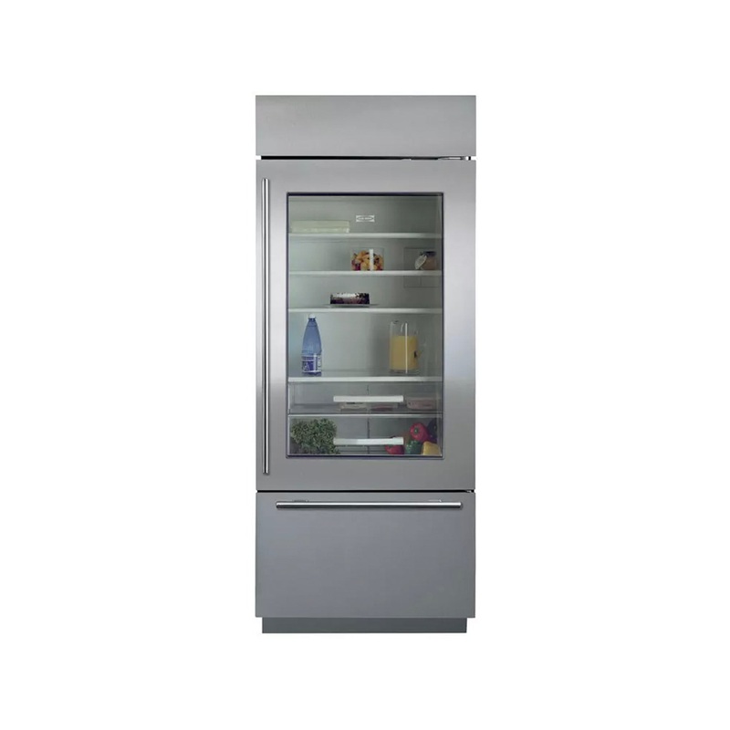 Sub-Zero Certified BI-30UG/0 30″ Stainless Steel Paneled Bottom Freezer Refrigerator with Glass Door