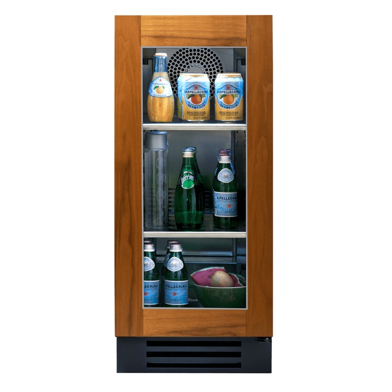 True Residential TUR15LOGC 15 Inch Overlay Glass Door Left Hinge Undercounter Refrigerator