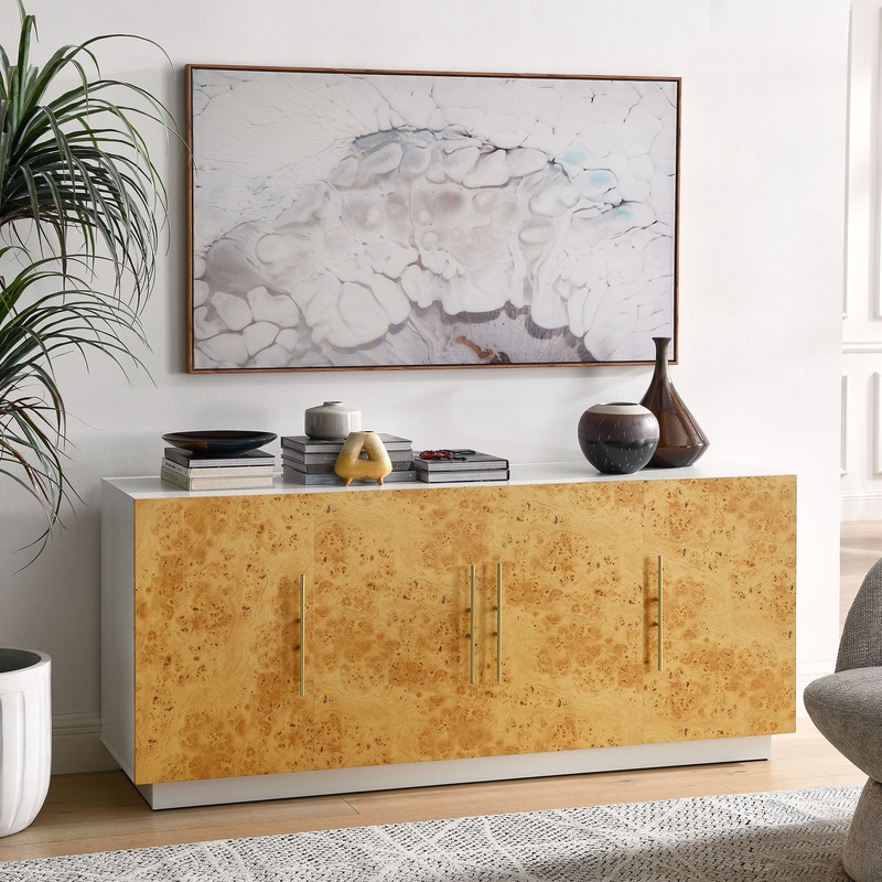 Stylish Storage Cabinet with Elegant Design – Abel Burl Wood Sideboard