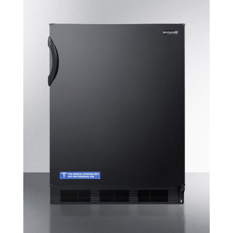 Summit AL652B Freestanding Ada Compliant Refrigerator-Freezer For General Purpose Use, With Dual Evaporator Cooling, Cycle Defrost, And Black Exterior