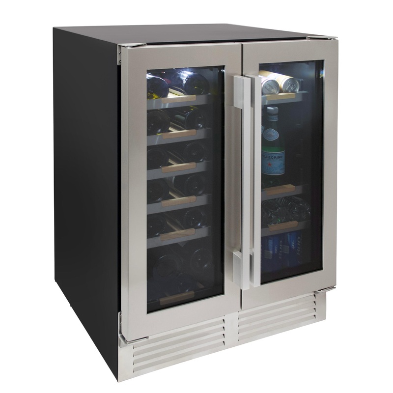 WBE1956Z3S Avanti ELITE Side by Side Wine and Beverage Cooler – Stainless Steel / 19 Bottles / 56 12 oz. Cans