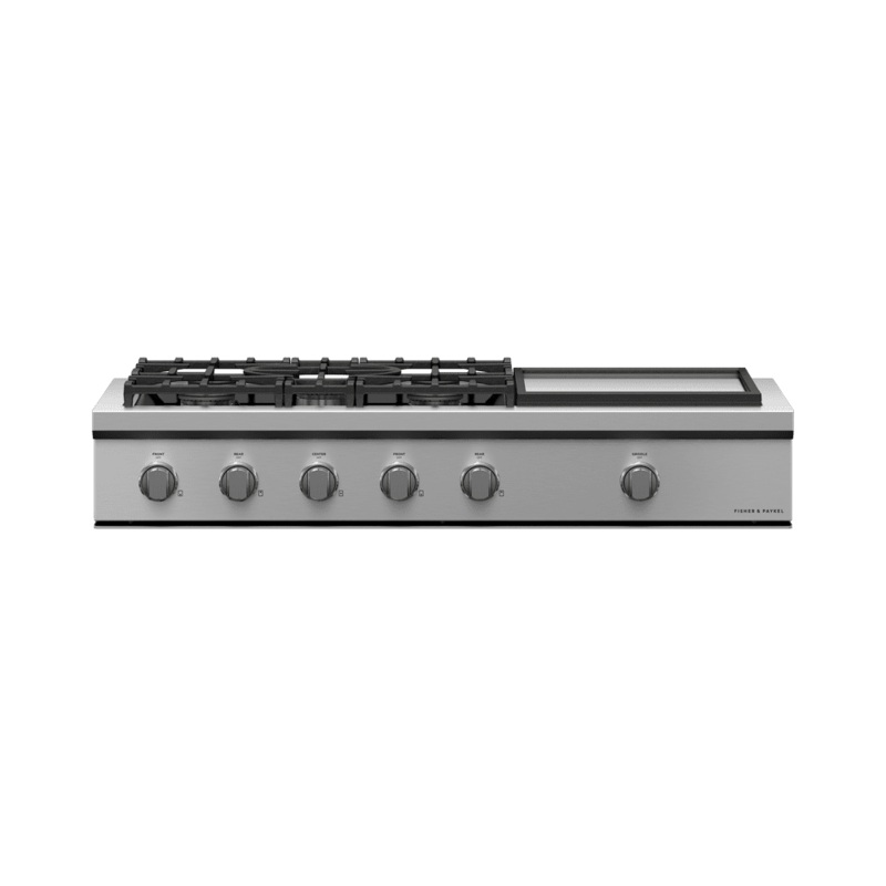Fisher & Paykel CPV3485GDL Gas Rangetop, 48″, Griddle, Lpg