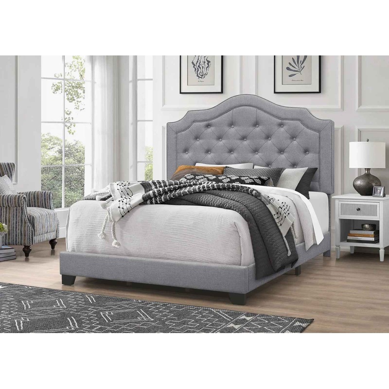 Alayah Tufted Upholstered Low Profile Standard Bed-Queen