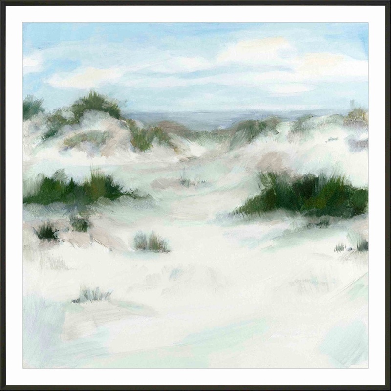 White Sands II by Megan Meagher – Picture Frame Painting Print Beachcrest Home Frame Color: Black Size: 30″H x 30″W