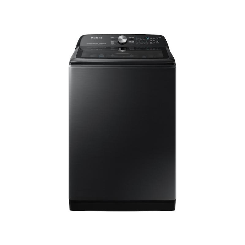 5.2 cu. ft. Large Capacity Smart Top Load Washer with Super Speed Wash in Brushed Black