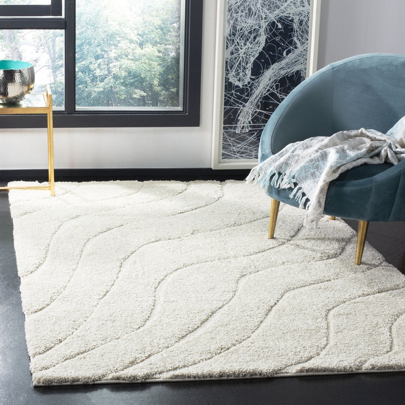 Ashal Abstract Cream Area Rug Wade Logan Rug Size: Rectangle 4′ x 6′