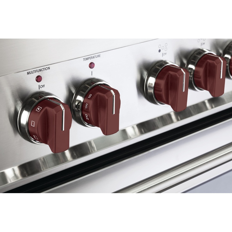Verona VEKNDGGSBU Color Knob Set for Designer Single Oven Gas Range – Burgundy