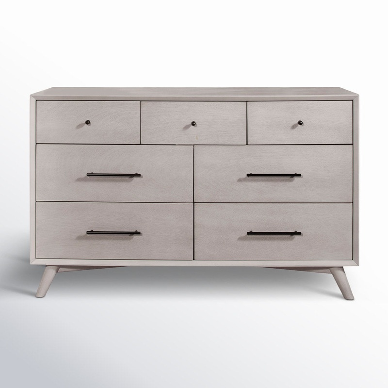 Williams 7-Drawer Dresser AllModern Color (Frame/Drawer): Gray