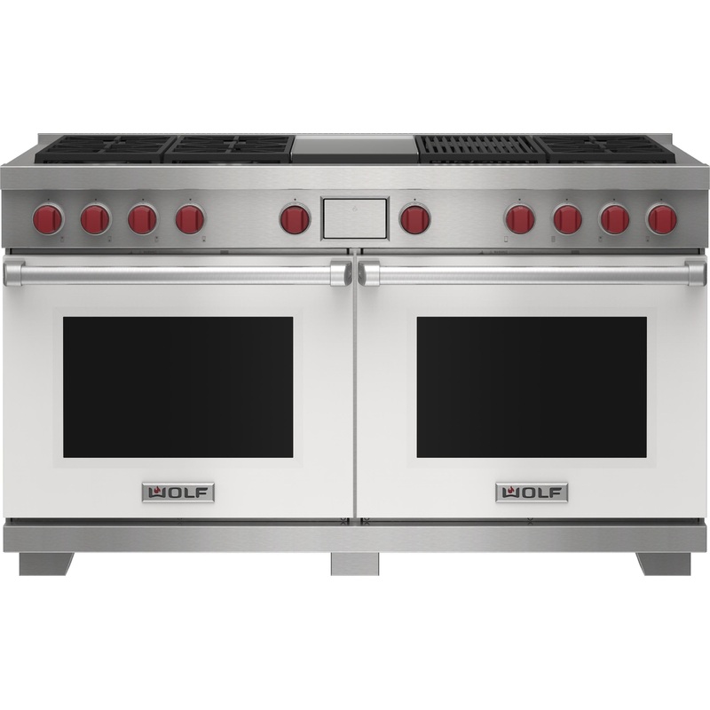 Wolf DF60650CGWHP 60″ Dual Fuel Range – 6 Burners, Infrared Charbroiler And Infrared Griddle