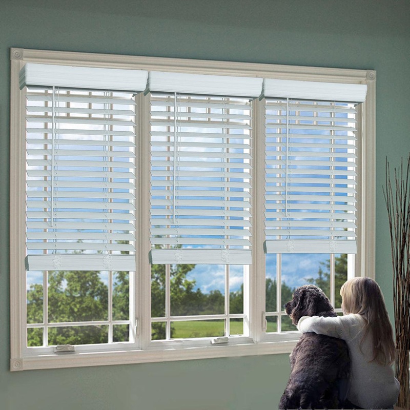 2 inch Room Darkening, Cordless Faux Wood Horizontal/Venetian Blind DEZFURNISHINGS Length & Width: 29.5″W x 72″L