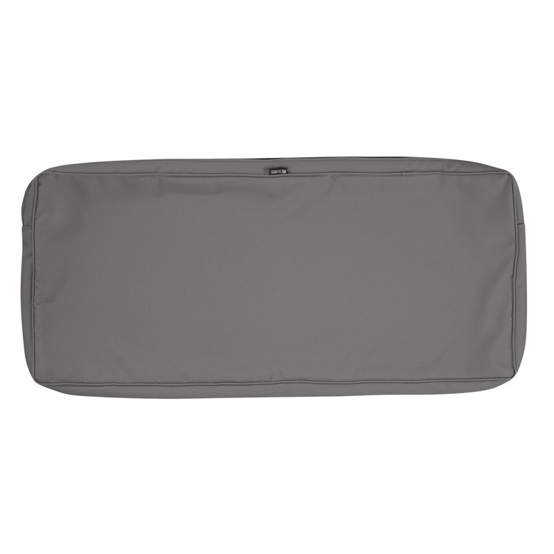 Ayvion Outdoor Seat Cushion Arlmont & Co. Cushion Color: Charcoal Gray Size: 48″ W x 18″ D