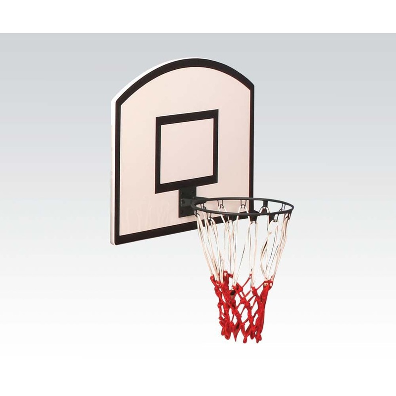 Wayde Loft Bed Basketball Board in White and Black Zoomie Kids