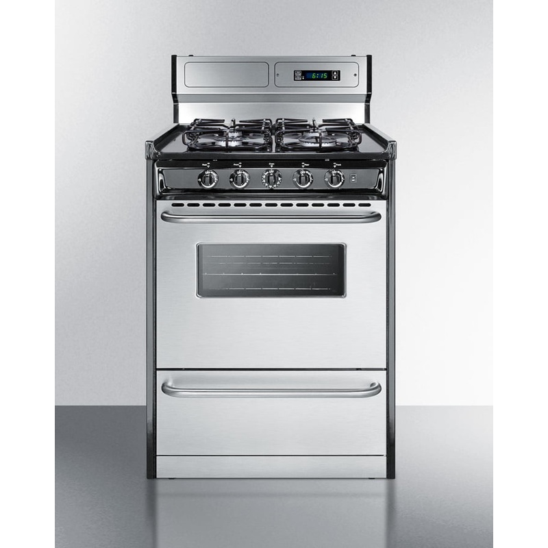 Summit TTM63027BKSW 24″ Wide Gas Range