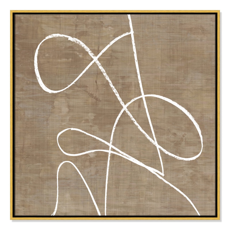 Swooping Lines – Floater Frame Painting on Canvas Joss & Main Size: 31.5″ H x 31.5″ W x 2″ D Format: Gold