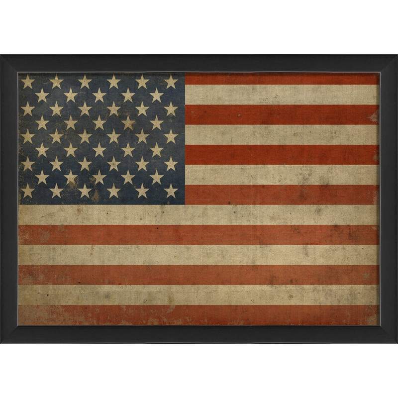American Flag III’ by The Artwork Factory – Picture Frame Graphic Art Print on Paper August Grove