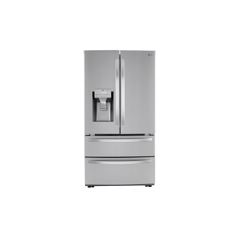 Lg LRMXC2206S 22 cu ft. Smart Counter Depth Double Freezer Refrigerator with Craft Ice