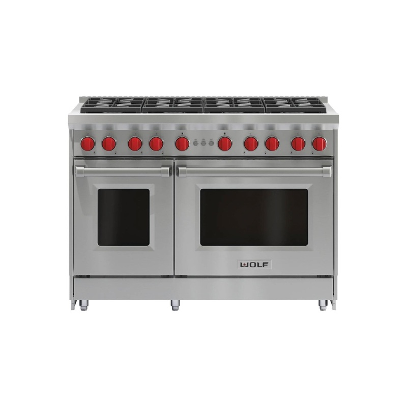Wolf Certified Pro-Style GR488 48″ Stainless Steel Gas Range