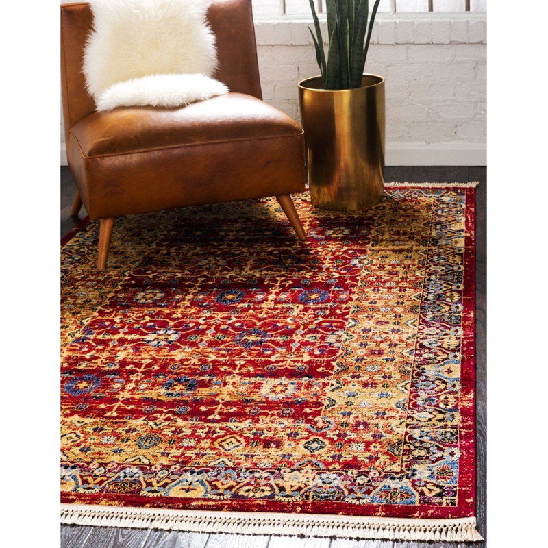 Angeliya Oriental Red Area Rug Lark Manor Rug Size: Rectangle 9′ x 12’2″