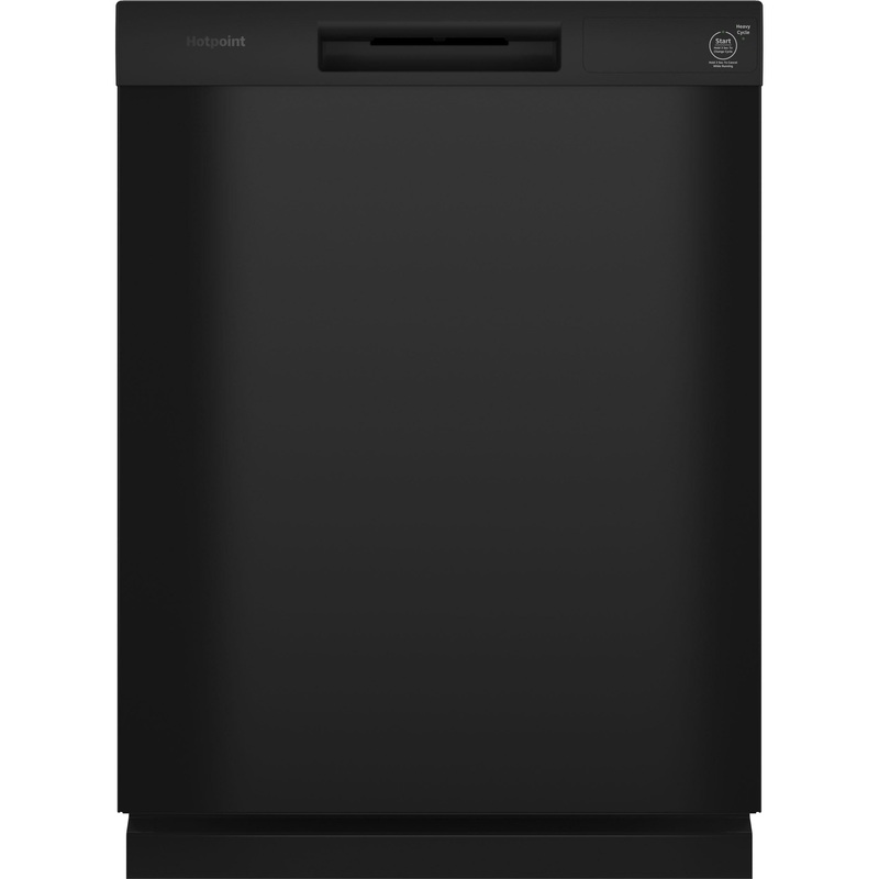 HDF310PGRBB Hotpoint One Button Dishwasher with Plastic Interior