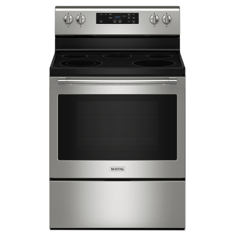 Maytag MER4800PZ 30-inch Wide Electric Range with Steam Clean – 5.3 cu. ft.