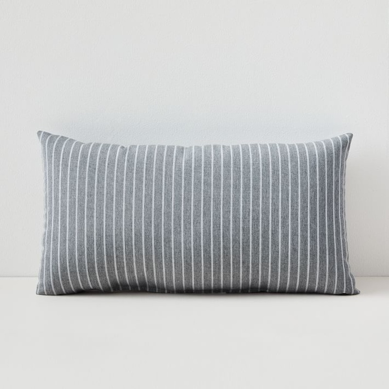Sunbrella Indoor Outdoor Striped Lumbar Pillows With Insert-21″X12″
