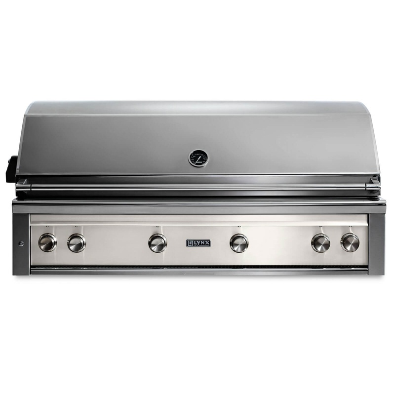 Lynx L54TRGLLP 54″ Built-In Grill – 1 Trident W/ Rotisserie – Glacier