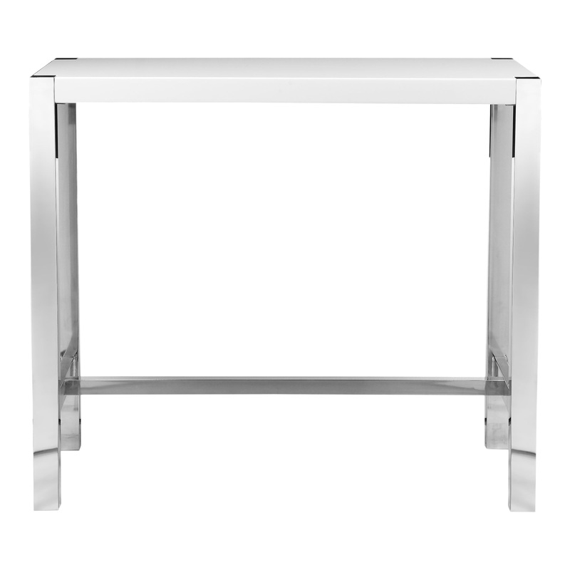 Sleek Contemporary Bar Unit – High Gloss Lacquer & Stainless Steel