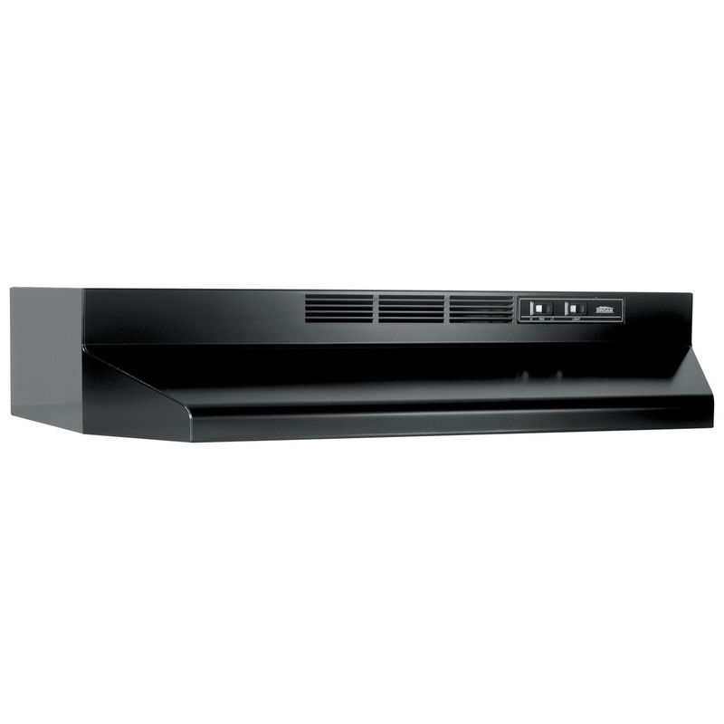 Broan BUEZ130BL Broan 30-Inch Ductless Under-Cabinet Range Hood W/ Easy Install System, Black