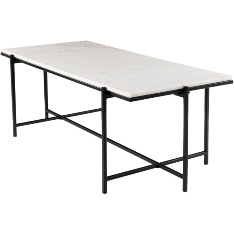 Elegance in Motion Marble and Metal Coffee Table