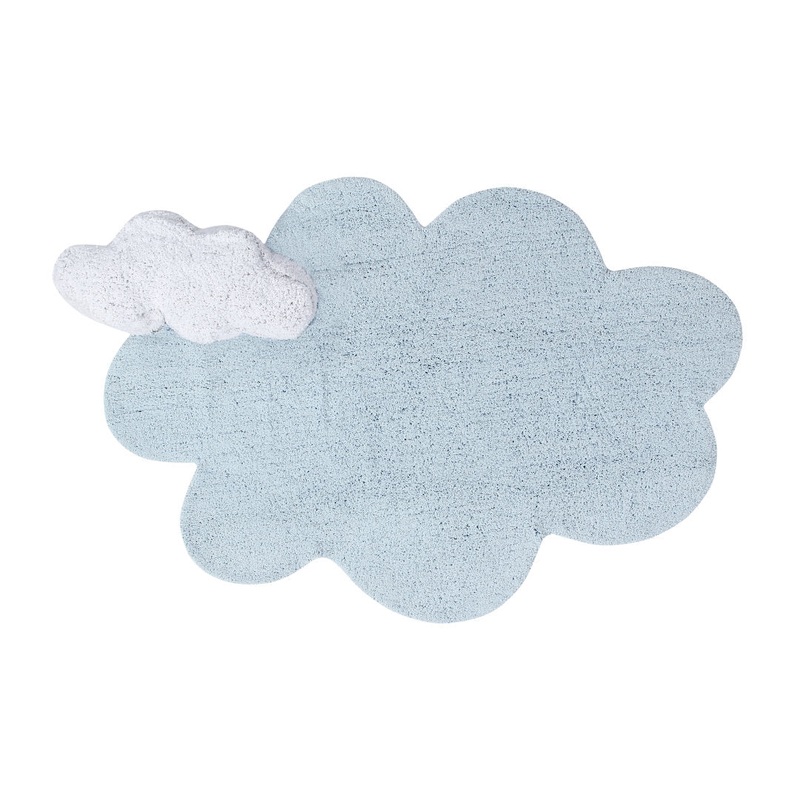 Solid Color Handmade Tufted Novelty 3’7″ x 5’7″ Cotton Area Rug in Blue/ Soft blue Lorena Canals