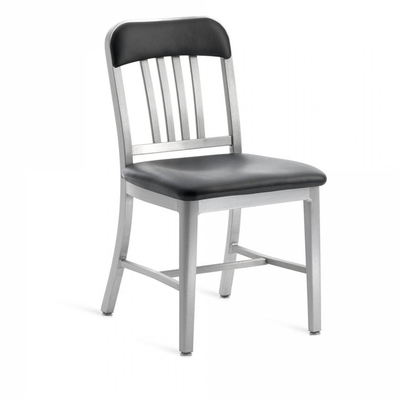 Emeco 1022 Navy Semi-Upholstered Chair