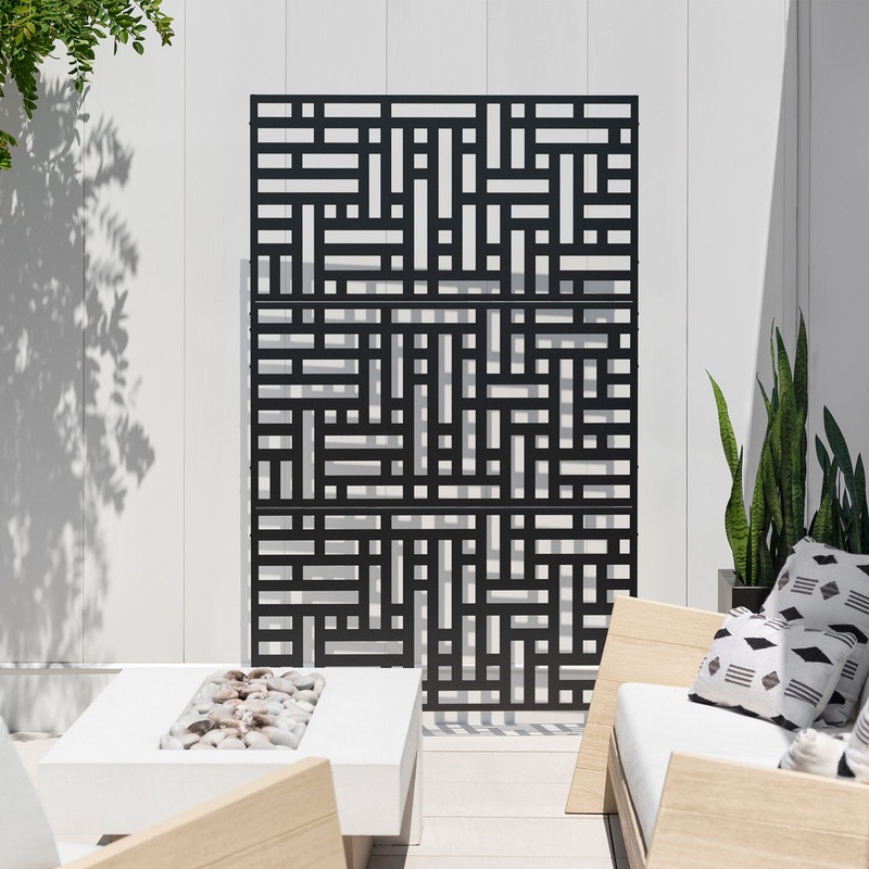 Screen Series Black Plastic Block Pattern Screen Set Veradek