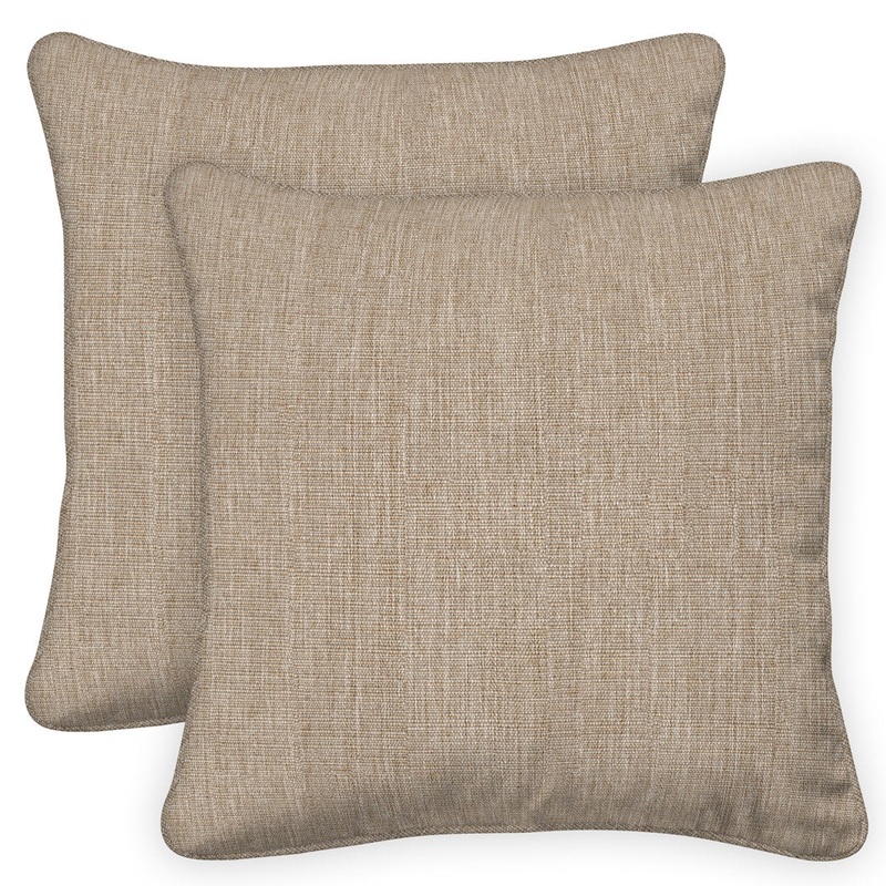 Textured Solid Toss Pillow (Set of 2) Honeycomb Color: Tan Size: 17″W x 17″L