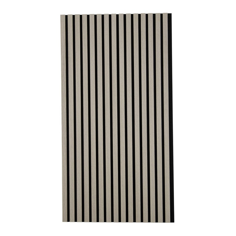 94″ L x 24″ W Acoustic Wood Wall Paneling, Decorative Soundproof Panels for Walls and Ceilings, 3D Slat Wood Wall Panels e-Joy Color: Gray  Black