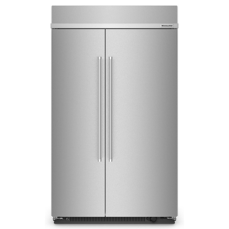 Kitchenaid KBSN708MPS 30 Cu. Ft. 48″ Built-In Side-By-Side Refrigerator With Printshield Finish – Stainless Steel With Printshield Finish