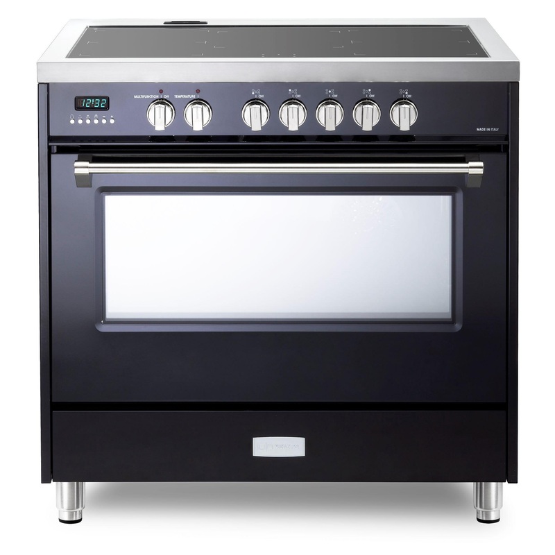 Verona VDFSIE365GB Designer 36″ Induction Single Oven Range – Gloss Black
