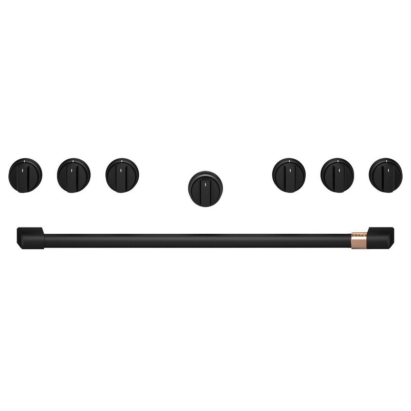 Cafe CXPR6HKPTFB Caf 36″ Flat Black Handle & Knob Set For Pro Range And Rangetop