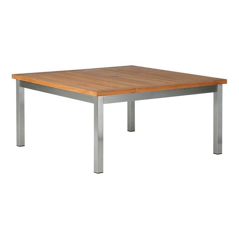 Equinox Square Conversation Table – Teak Top