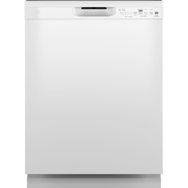 GDF550PGRWW GE ENERGY STAR Front Control with Plastic Interior Dishwasher with Sanitize Cycle & Dry Boost