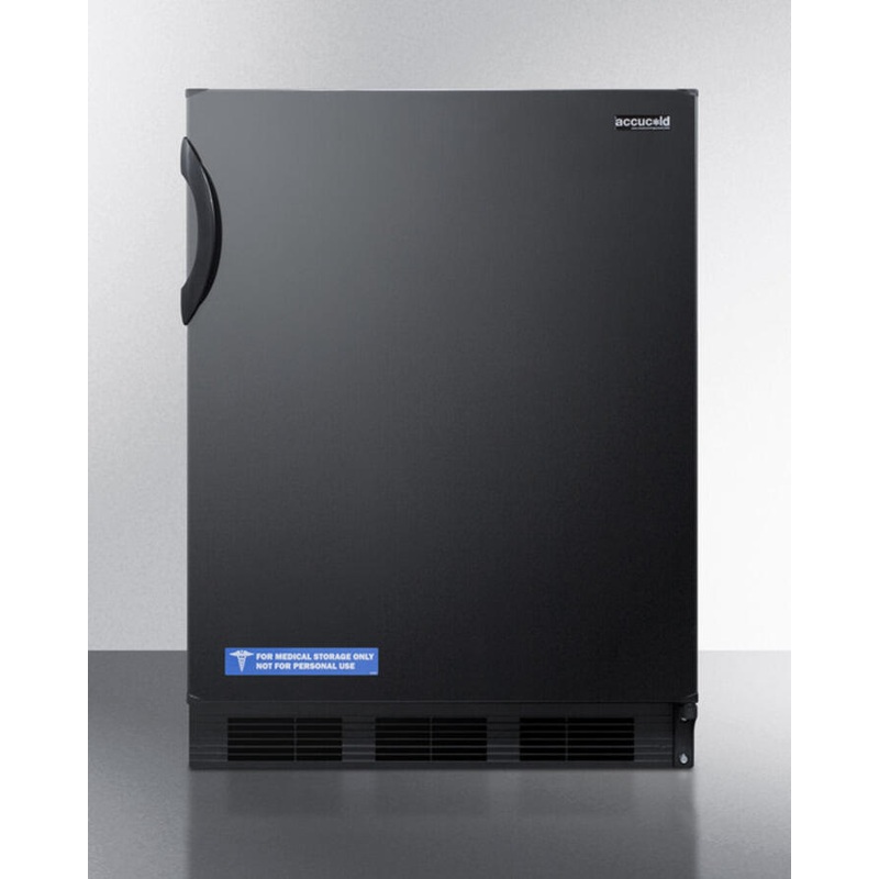 Summit AL652BBI Built-In Undercounter Ada Compliant Refrigerator-Freezer For General Purpose Use, With Dual Evaporator Cooling, Cycle Defrost, And Black Exterior