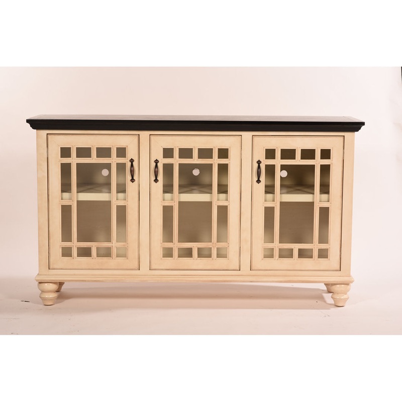 Virginia Solid Wood TV Stand for TVs up to 70″ Bay Isle Home Top Color: Concord Cherry, Base Color: Cupola Yellow