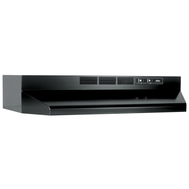 413023 Broan 30-Inch Ductless Under-Cabinet Range Hood, Black