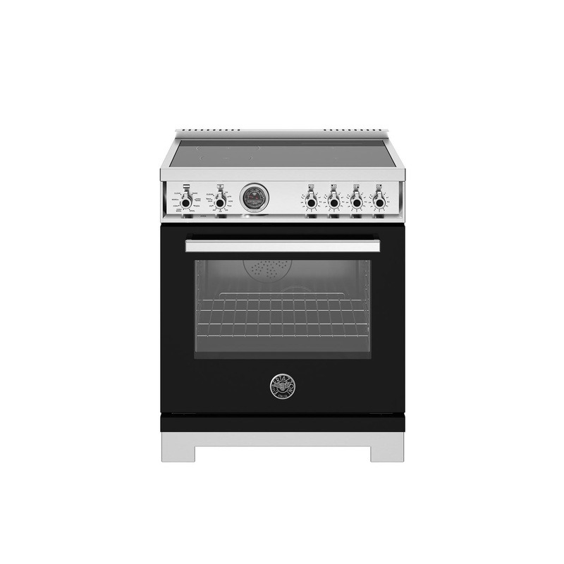 Bertazzoni PRO304IFEPNET 30 Inch Induction Range, 4 Heating Zones, Electric Self-Clean Oven Nero