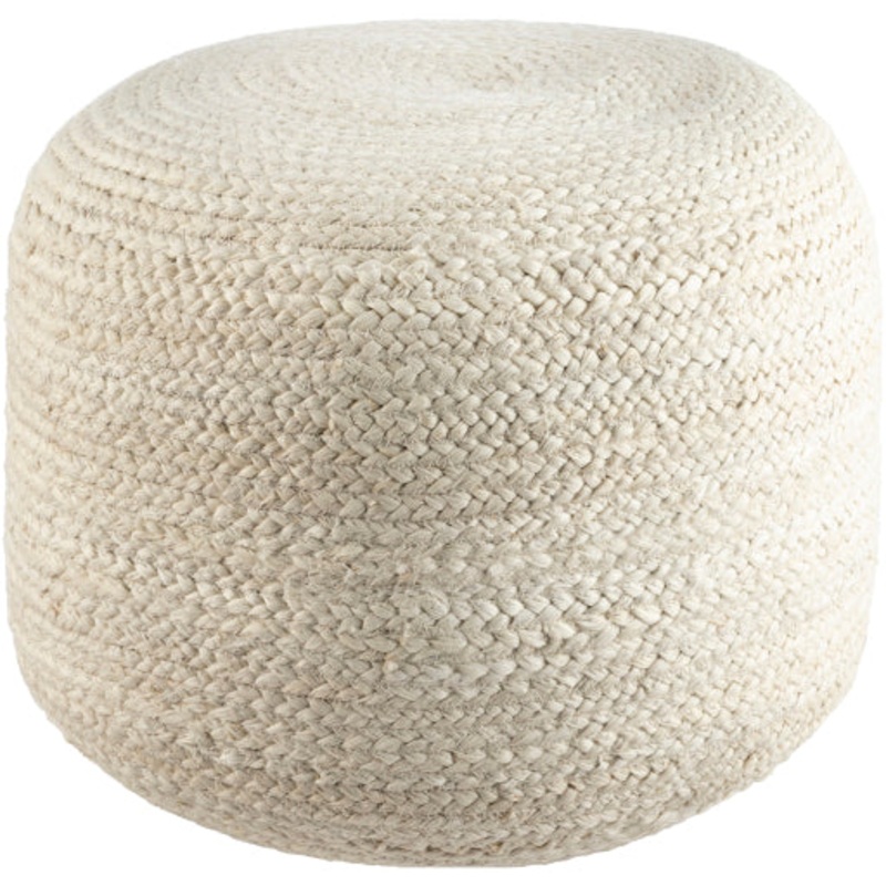 Cottage Chic Woven Pouf