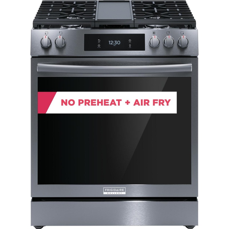 Frigidaire GCFG3060BD Frigidaire Gallery 30″ Front Control Gas Range With Total Convection