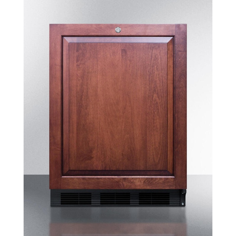 Summit AL752LBLBIIF Ada Compliant Built-In Undercounter All-Refrigerator For General Purpose Use, Auto Defrost W/Integrated Door Frame For Overlay Panels, Lock, Black Cabinet